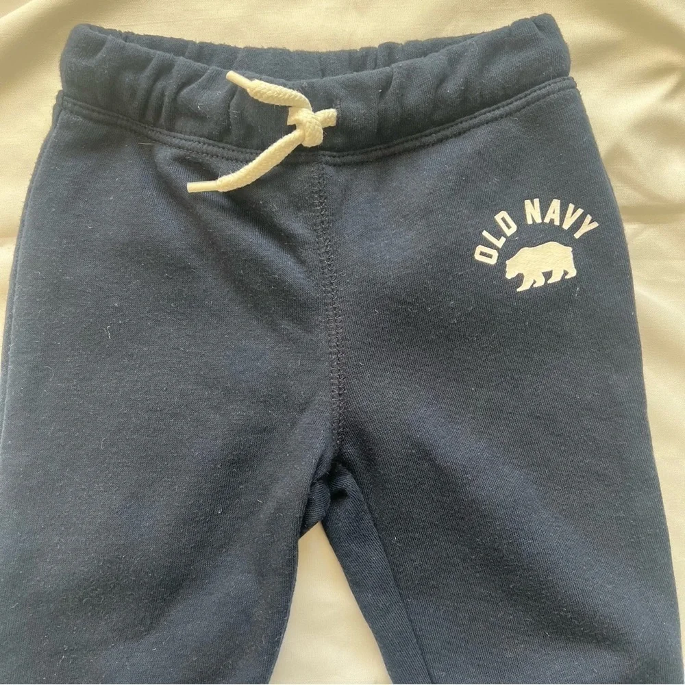 Old Navy Navy Blue Kids Jogger Logo Pants Size 6-12 Months